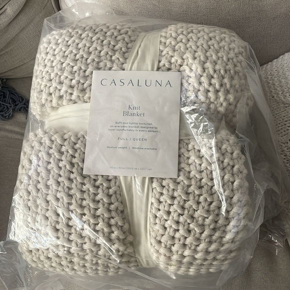 Casaluna Chunky Sweater Knit Throw Bed Blanket (Full/ Queen) - Natural - Picture 5 of 6